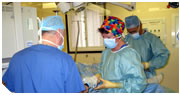 Surgeon David Johnson in theatre